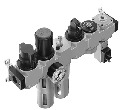Service unit combination with lubricator