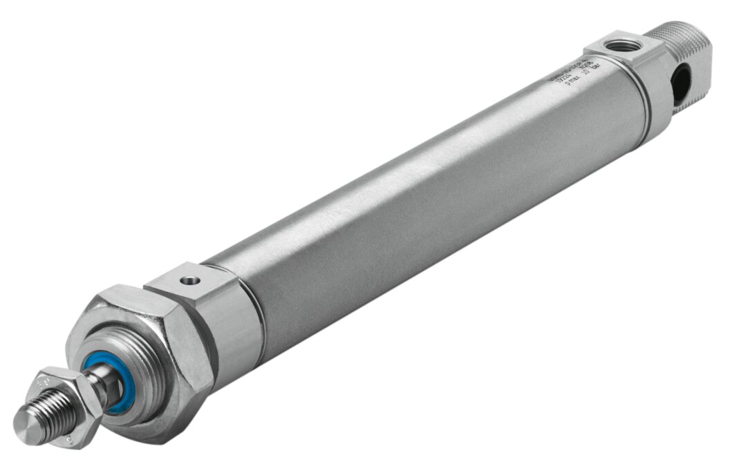 Round cylinder, single-acting