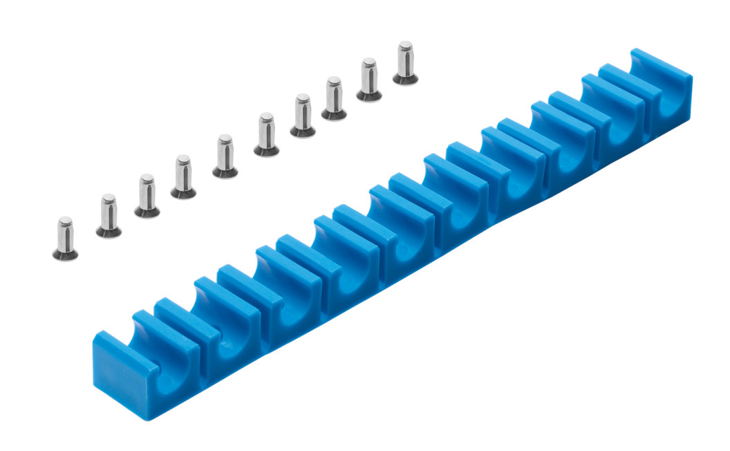Tubing clip, tubing strip