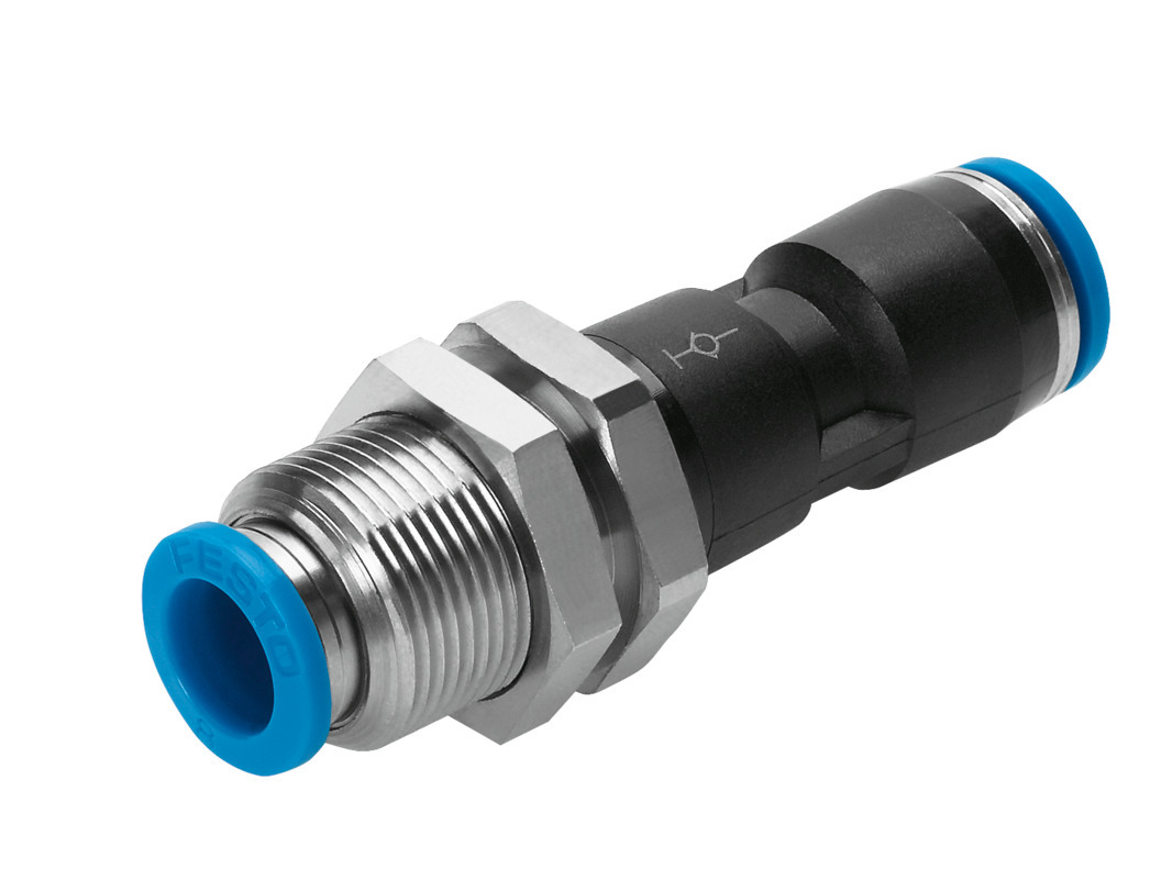 Push-in bulkhead connector