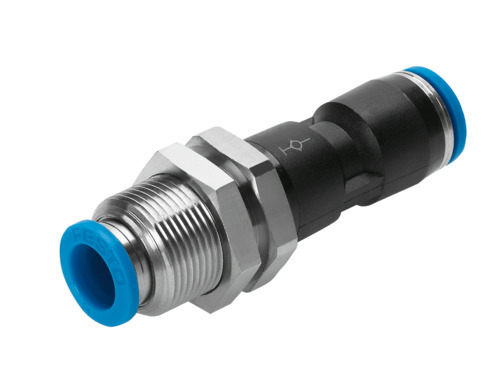 Push-in bulkhead connector