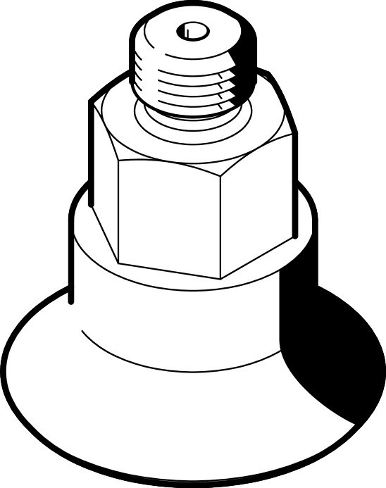 Suction cup with connection