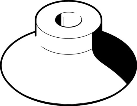 Suction cup without connector
