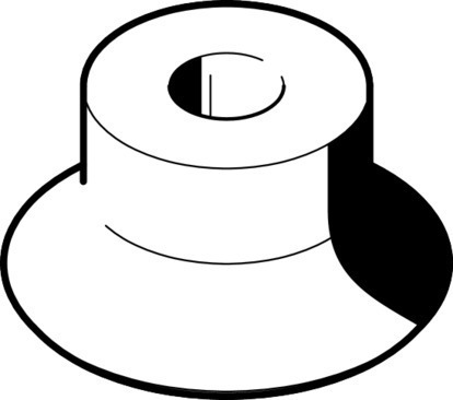 Suction cup without connector