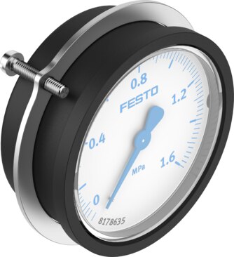 Flanged pressure gauge