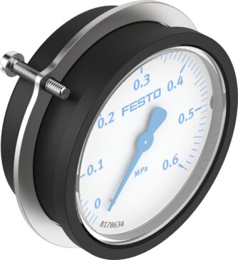 Flanged pressure gauge