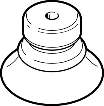 Suction cup without connector