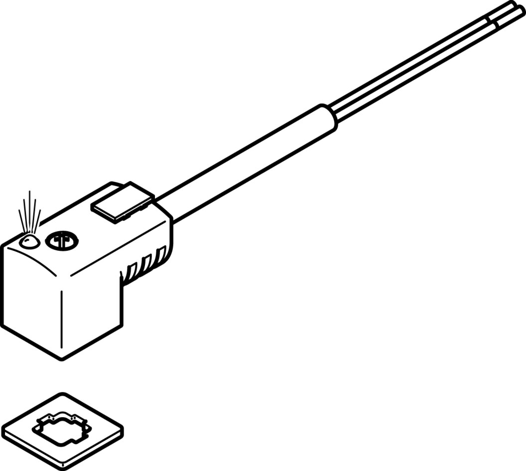 Plug socket with cable