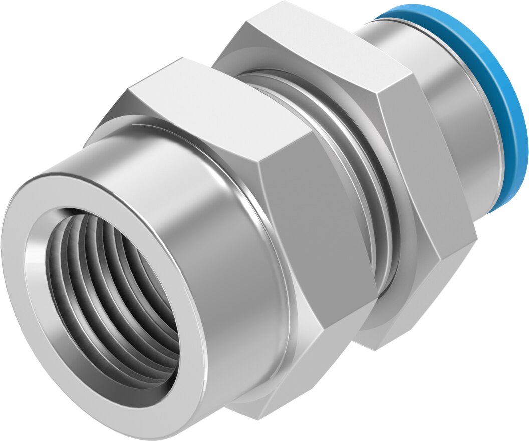 Bulkhead push-in fitting