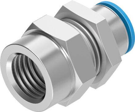Bulkhead push-in fitting