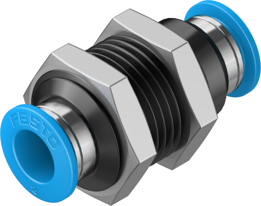 Push-in bulkhead connector