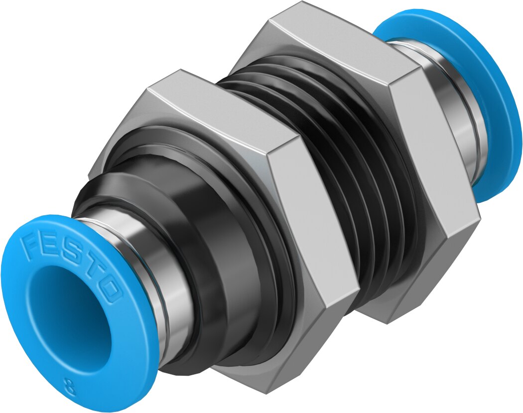 Push-in bulkhead connector