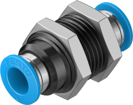 Push-in bulkhead connector