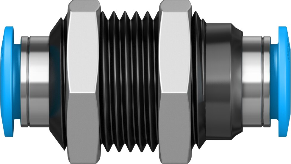 Push-in bulkhead connector