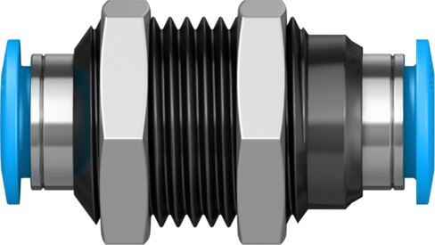Push-in bulkhead connector