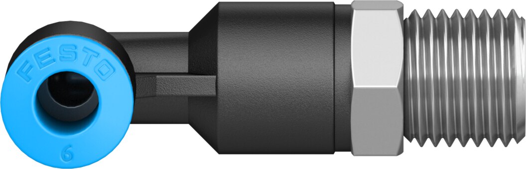 Push-in L-fitting, long