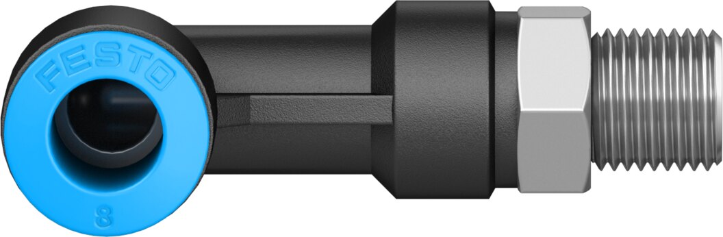 Push-in L-fitting, long