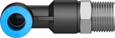 Push-in L-fitting, long