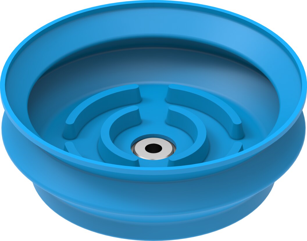 Suction cup with connection