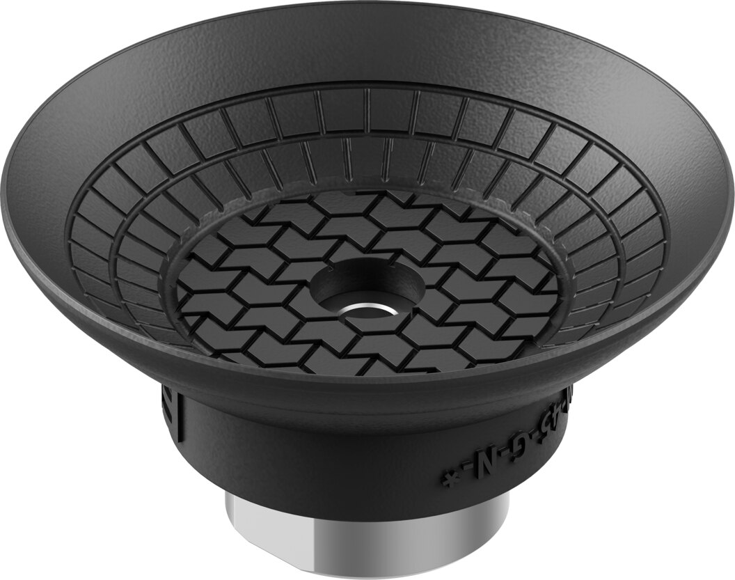 Suction cup with connection