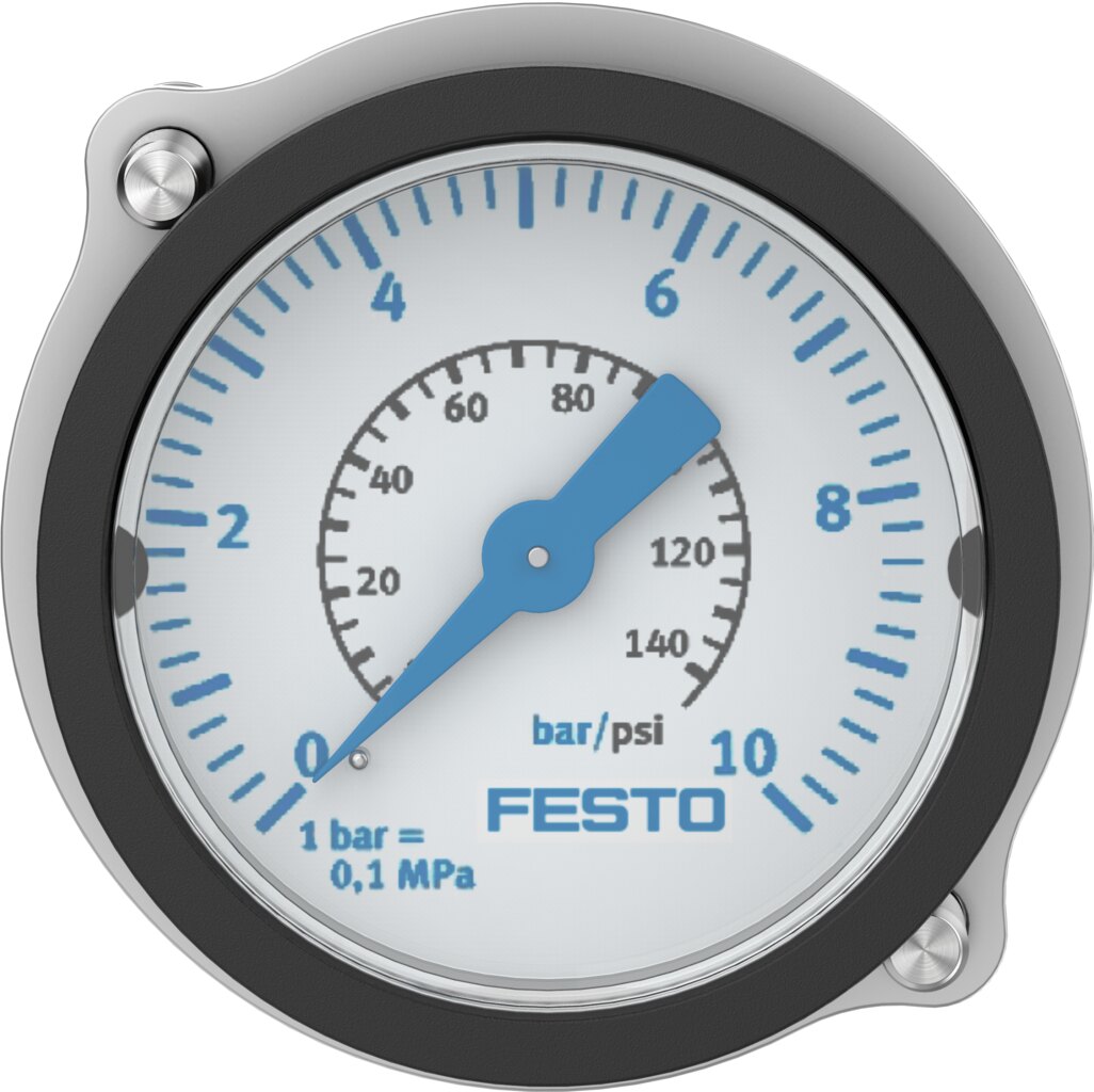 Flanged pressure gauge
