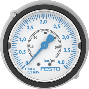 Flanged precision pressure gauge