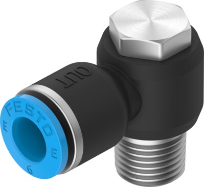 Push-in L-fitting