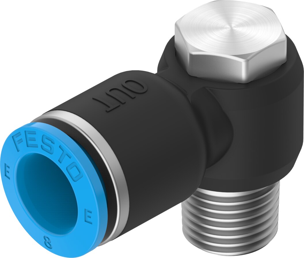 Push-in L-fitting