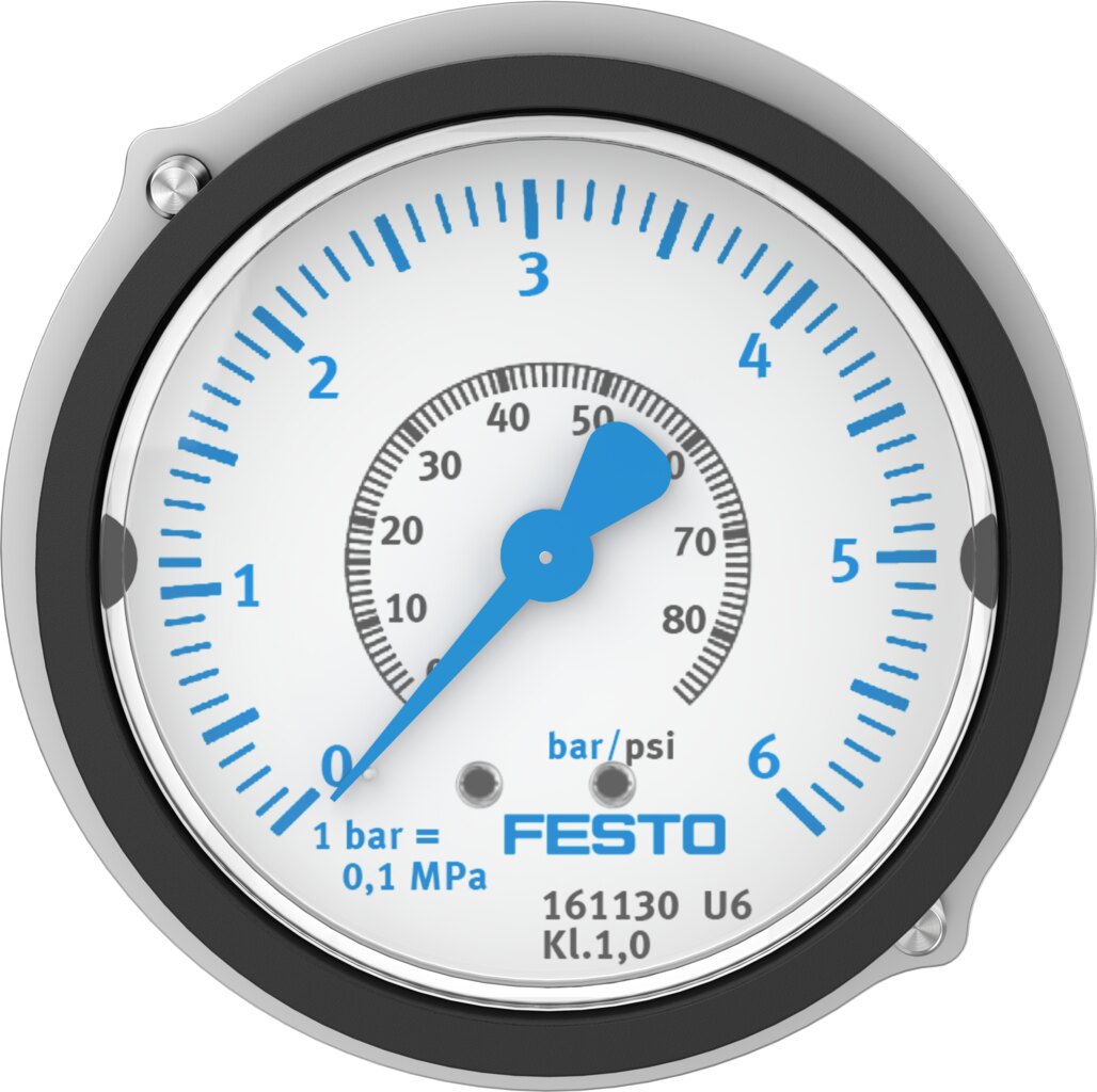Flanged precision pressure gauge