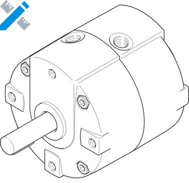 Semi-rotary drive with accessories