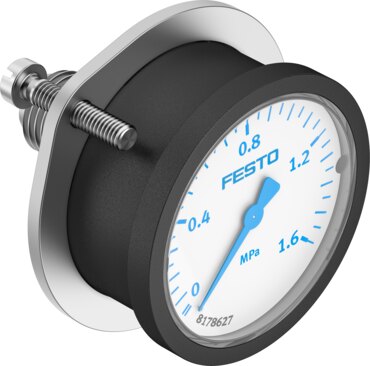 Flanged pressure gauge