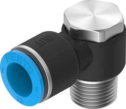 Push-in L-fitting