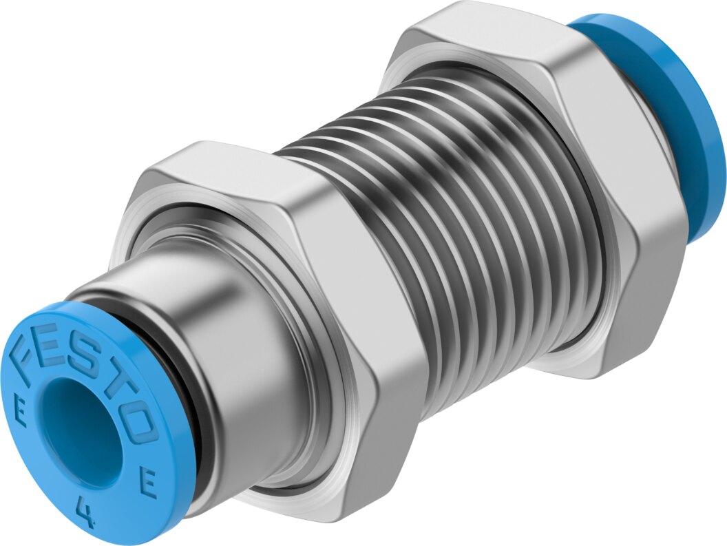Push-in bulkhead connector