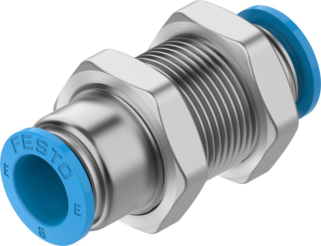 Push-in bulkhead connector