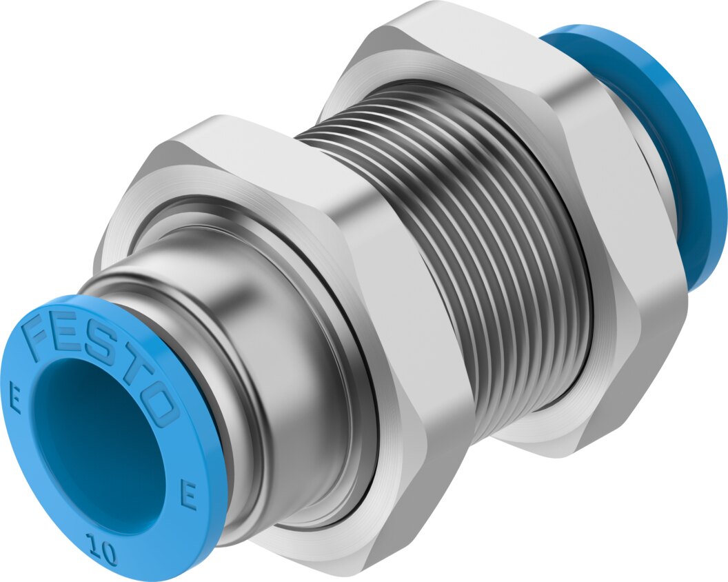 Push-in bulkhead connector