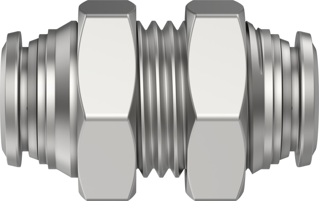 Push-in bulkhead connector