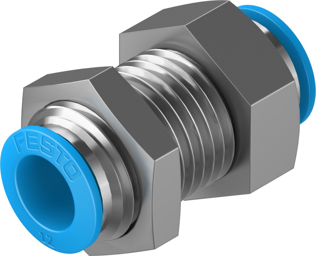 Push-in bulkhead connector