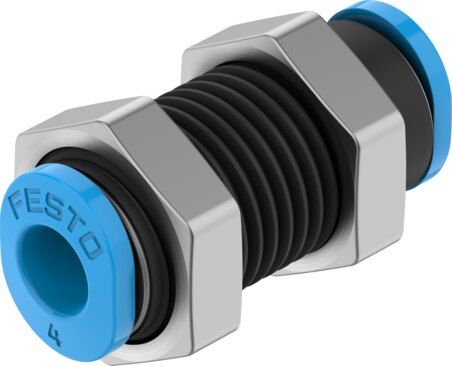 Push-in bulkhead connector