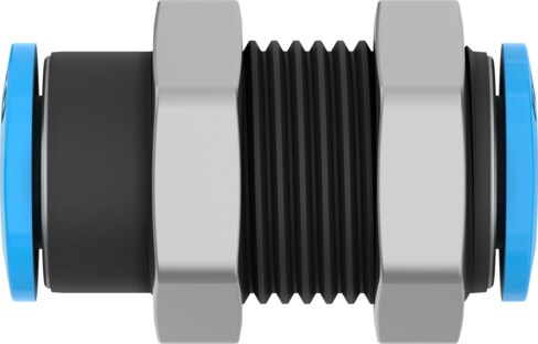 Push-in bulkhead connector