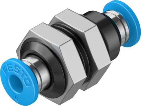 Push-in bulkhead connector