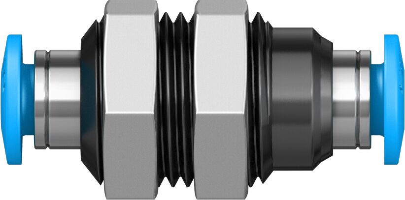 Push-in bulkhead connector