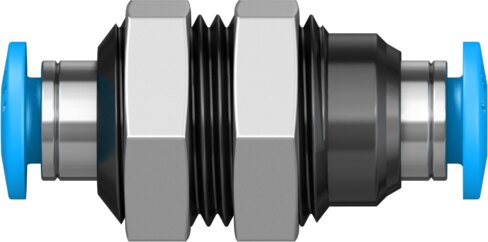 Push-in bulkhead connector