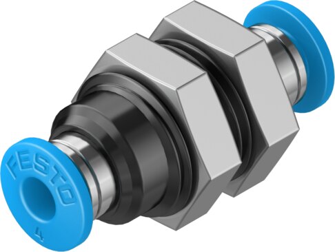 Push-in bulkhead connector