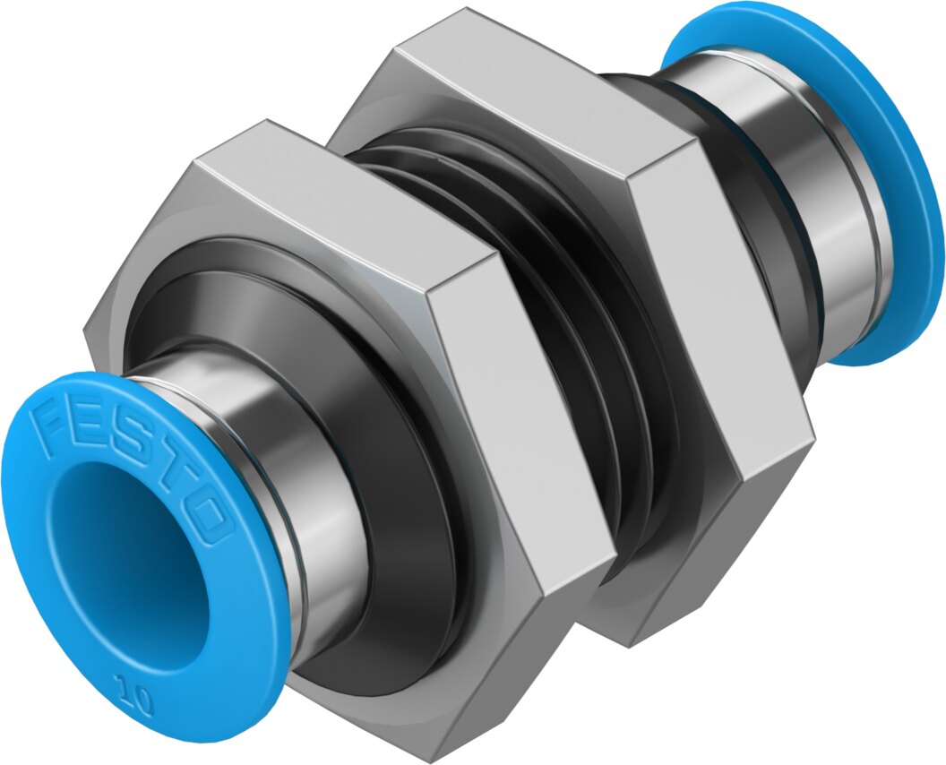 Push-in bulkhead connector
