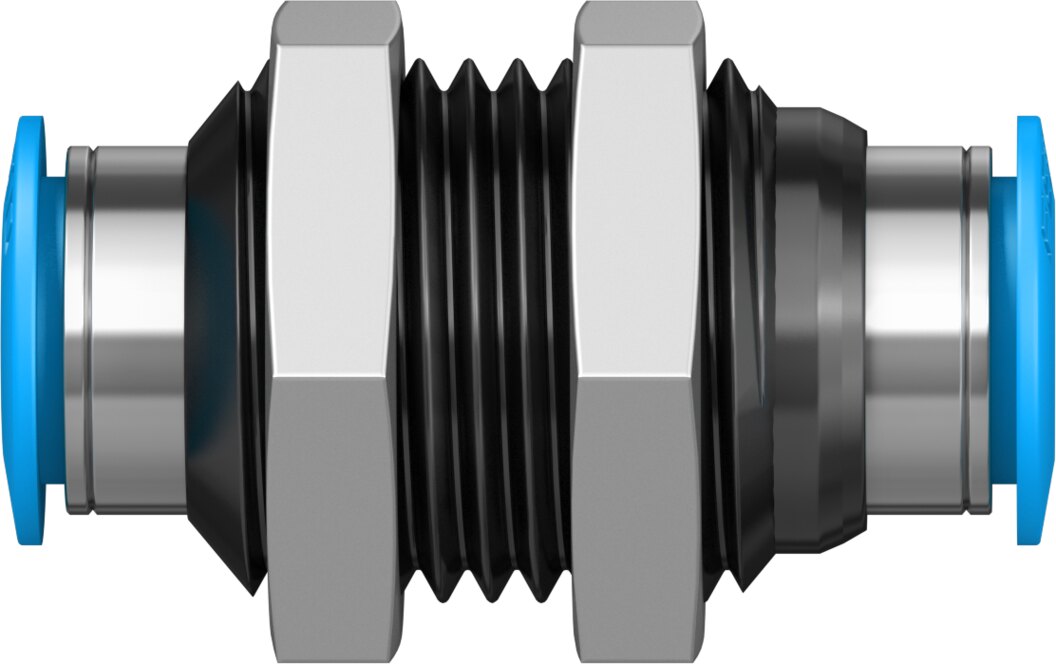 Push-in bulkhead connector