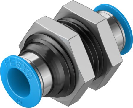 Push-in bulkhead connector