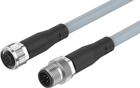 Connecting cable M12x1 A-coded, 1 mm²