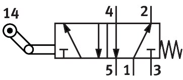 Toggle lever valve with idle return