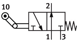 Toggle lever valve with idle return