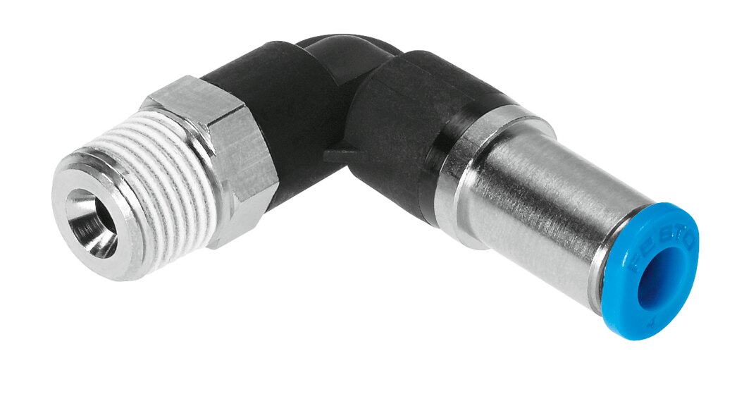 Push-in L-fitting,self-sealing